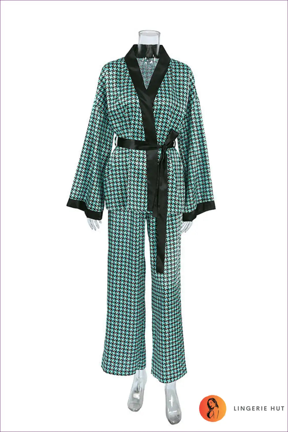 Chic Houndstooth Co-ord Set - Effortless Elegance for Casual, co Ord, Glamour, Loungewear, Party