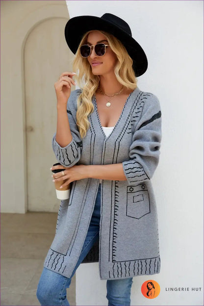 Chic Knit Open-front Cardigan - Effortless Casual Style for Autumn, Boho, Cardigan, Casual, Everyday