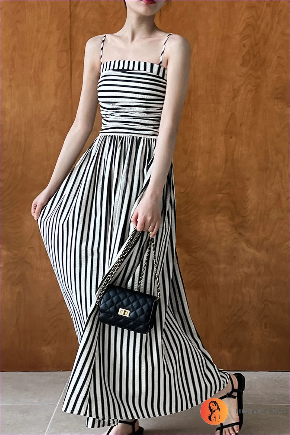 Chic Striped Midi Dress | Effortless Elegance