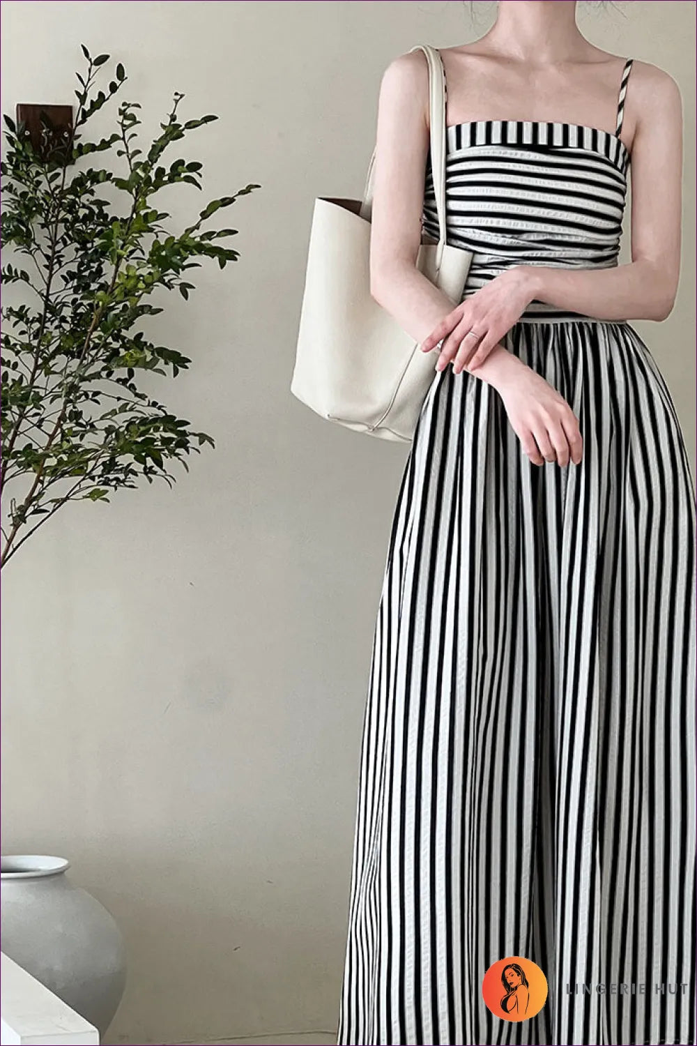Chic Striped Midi Dress | Effortless Elegance