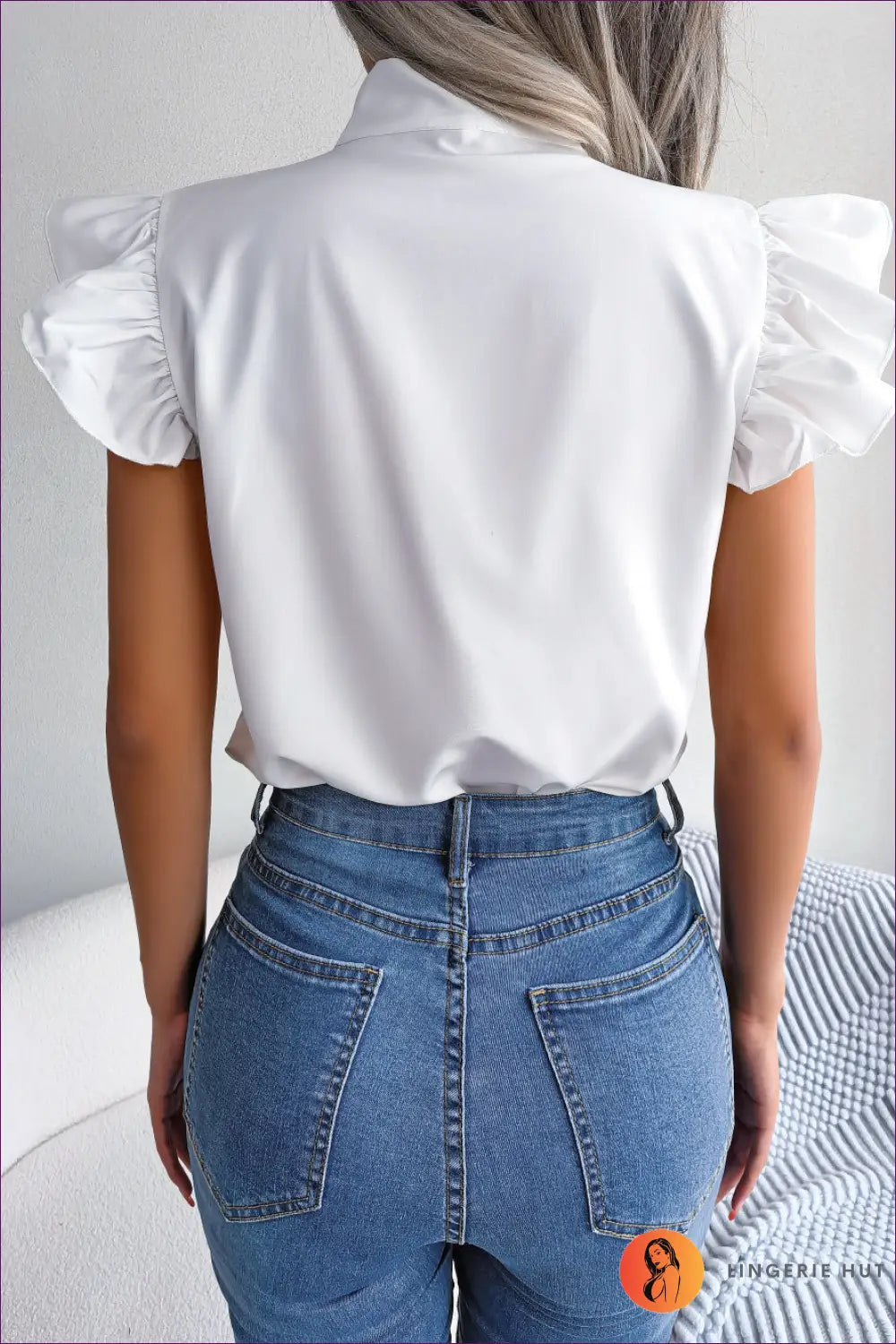 Chiffon Tie Neck Blouse - Quiet Confidence for Work & Beyond - Top - Shirts Tops - Lingerie Hut - Casual • Cutout