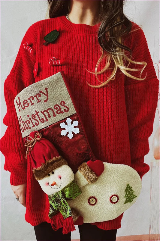 Wrap Yourself In The Warmth Of Lingerie Hut’s Christmas Cheer Jersey Sweater - a Cozy, Festive Addition