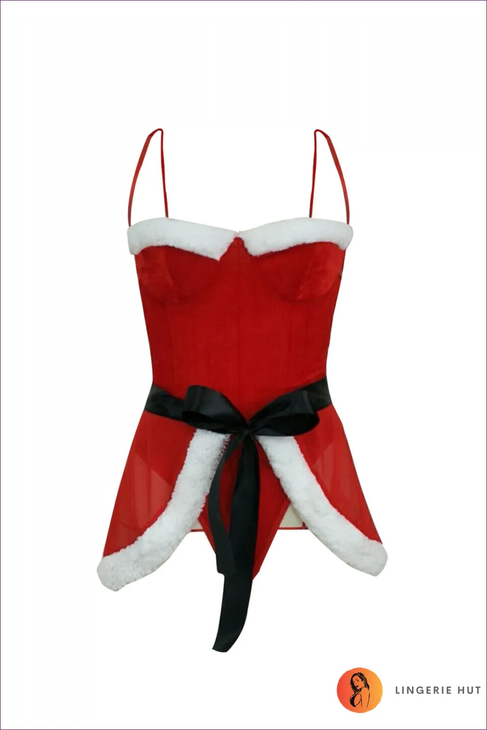 Step Into The Holiday Spotlight With Lingerie Hut’s Christmas Sexy Sling Backless Dress Santa Outfit. Design