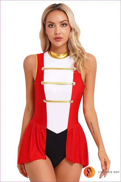 Circus Guard Bodysuit with Velvet Tassel - Statement Party Costume for Bodysuit, Costume, Glamour, Halloween,