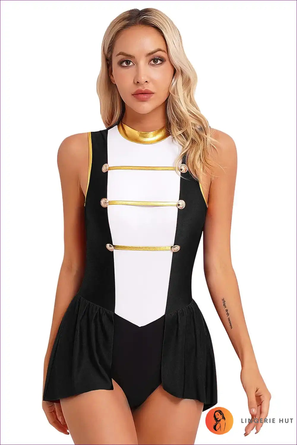 Circus Guard Bodysuit with Velvet Tassel - Statement Party Costume for Bodysuit, Costume, Glamour, Halloween,