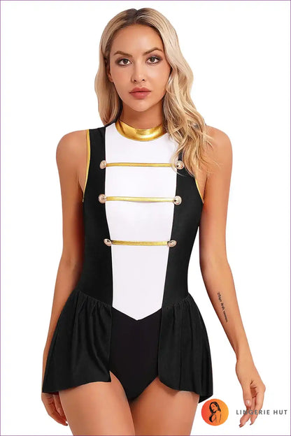 Circus Guard Bodysuit with Velvet Tassel - Statement Party Costume for Bodysuit, Costume, Glamour, Halloween,