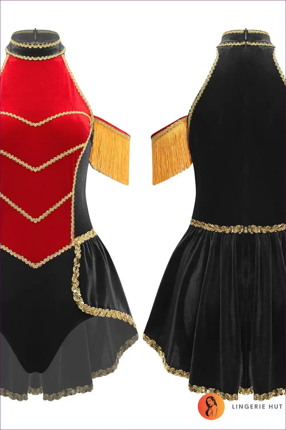 Circus Guard Bodysuit with Velvet Tassel - Statement Party Costume for Bodysuit, Costume, Glamour, Halloween,