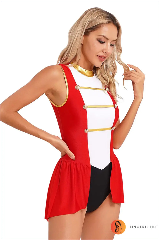 Circus Ringmaster Costume with Metallic Trim - Command the Spotlight