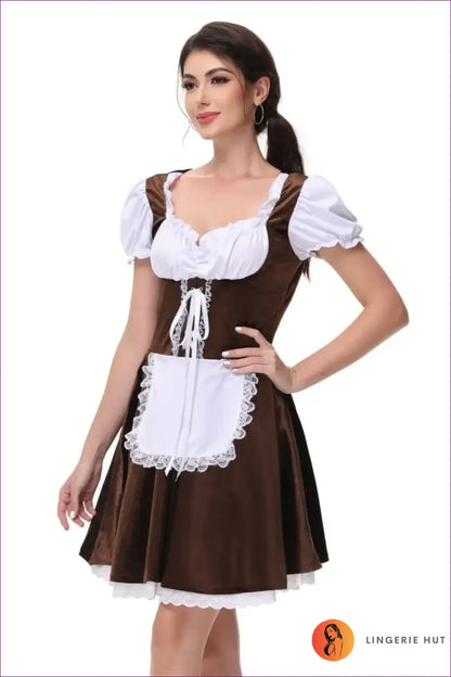 Classic Bavarian Dirndl Costume - Oktoberfest Ready for Costume, Oktoberfest, Retro, Theme Parties