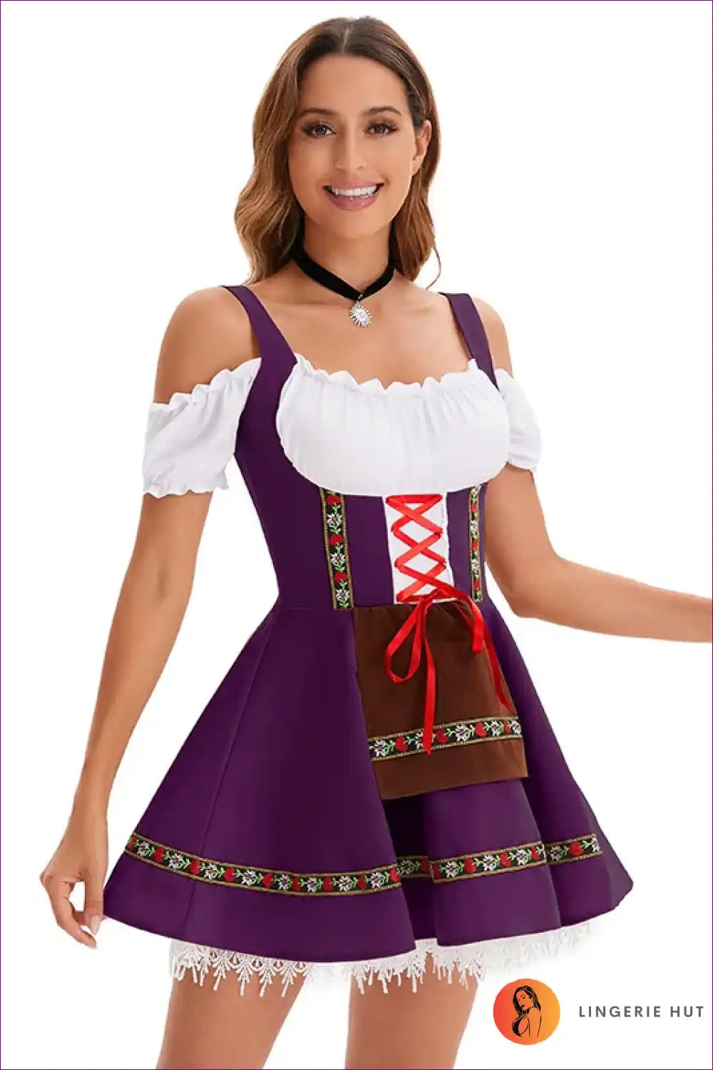 Classic Dirndl Beer Maiden Dress for Oktoberfest & Carnival A-line, Casual, Costume, Everyday,