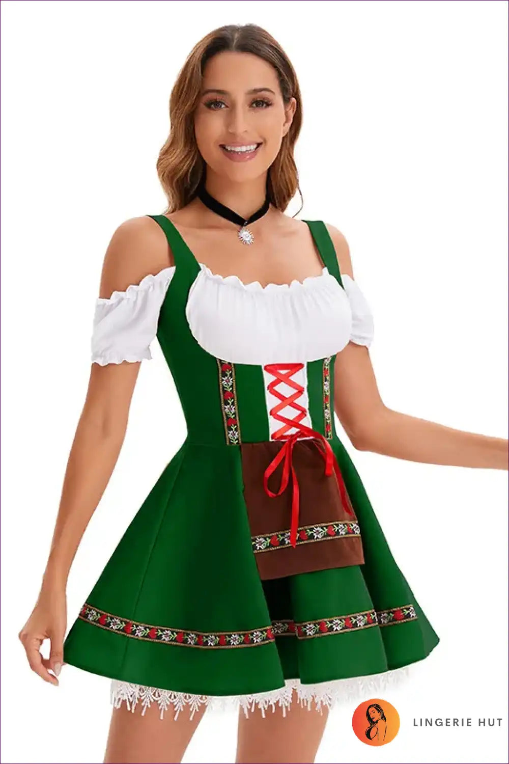 Classic Dirndl Beer Maiden Dress for Oktoberfest & Carnival A-line, Casual, Costume, Everyday,