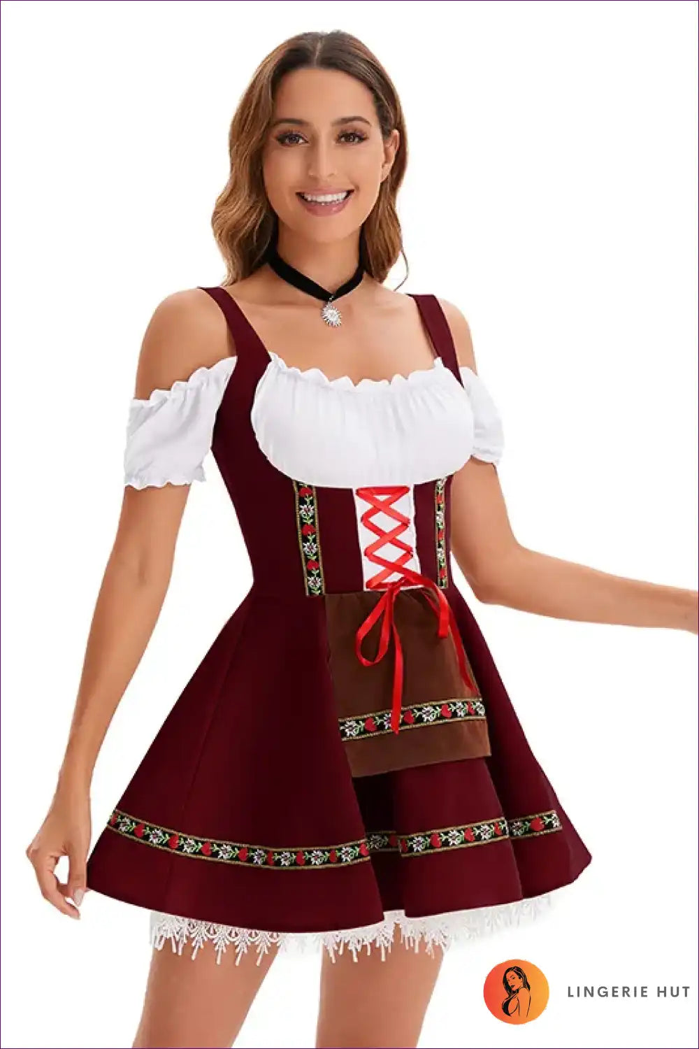 Classic Dirndl Beer Maiden Dress for Oktoberfest & Carnival A-line, Casual, Costume, Everyday,