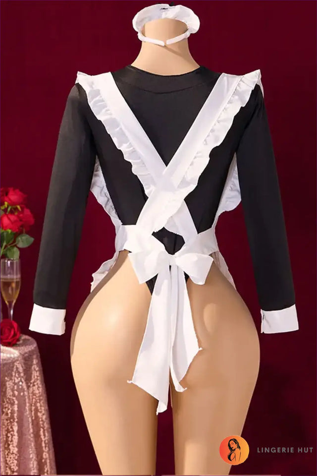 Maid Costume with Bow Apron