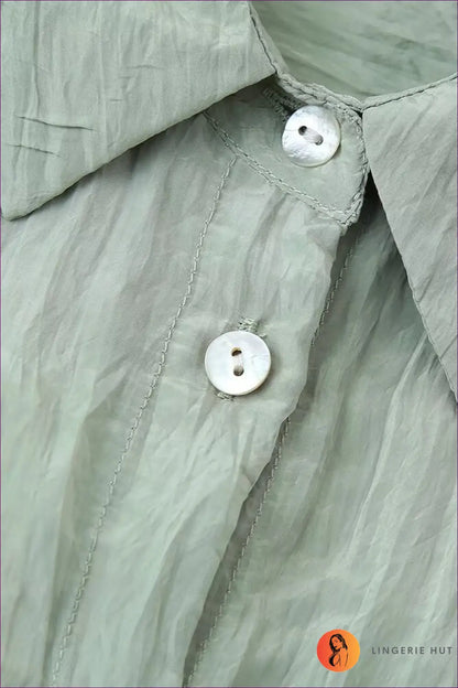 Collared Button-down co Ord Set - Effortless Daytime Style - Outfit Sets - Lingerie Hut - Autumn • Casual • Everyday