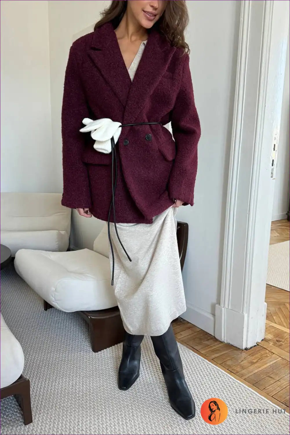 Collared Knit Maxi Dress with Relaxed Fit - Effortless Autumn for A-line, Autumn, Casual, Dress, Dresses