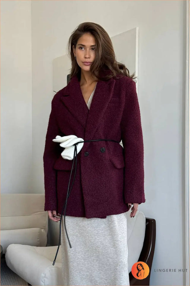 Collared Knit Maxi Dress with Relaxed Fit - Effortless Autumn