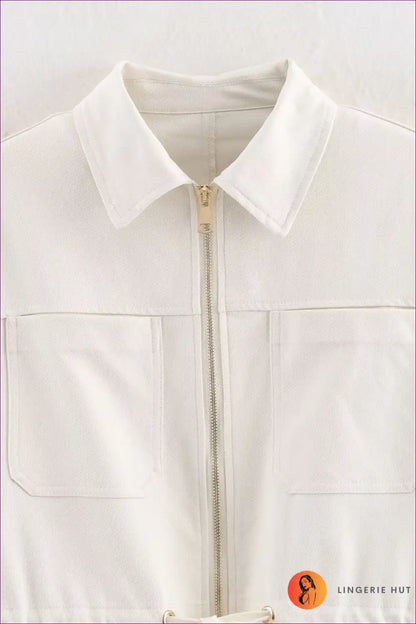 Collared Top and Wide-leg Trousers Set for City Days - Effortless Ease Casual, co Ord, Everyday, Polyester,