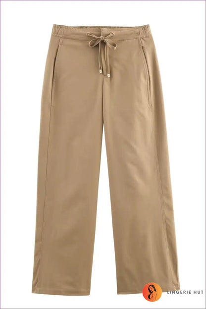 Collared Top and Wide-leg Trousers Set for City Days - Effortless Ease Casual, co Ord, Everyday, Polyester,