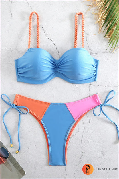 Colour Block Bikini Set – Vibrant Beach Style