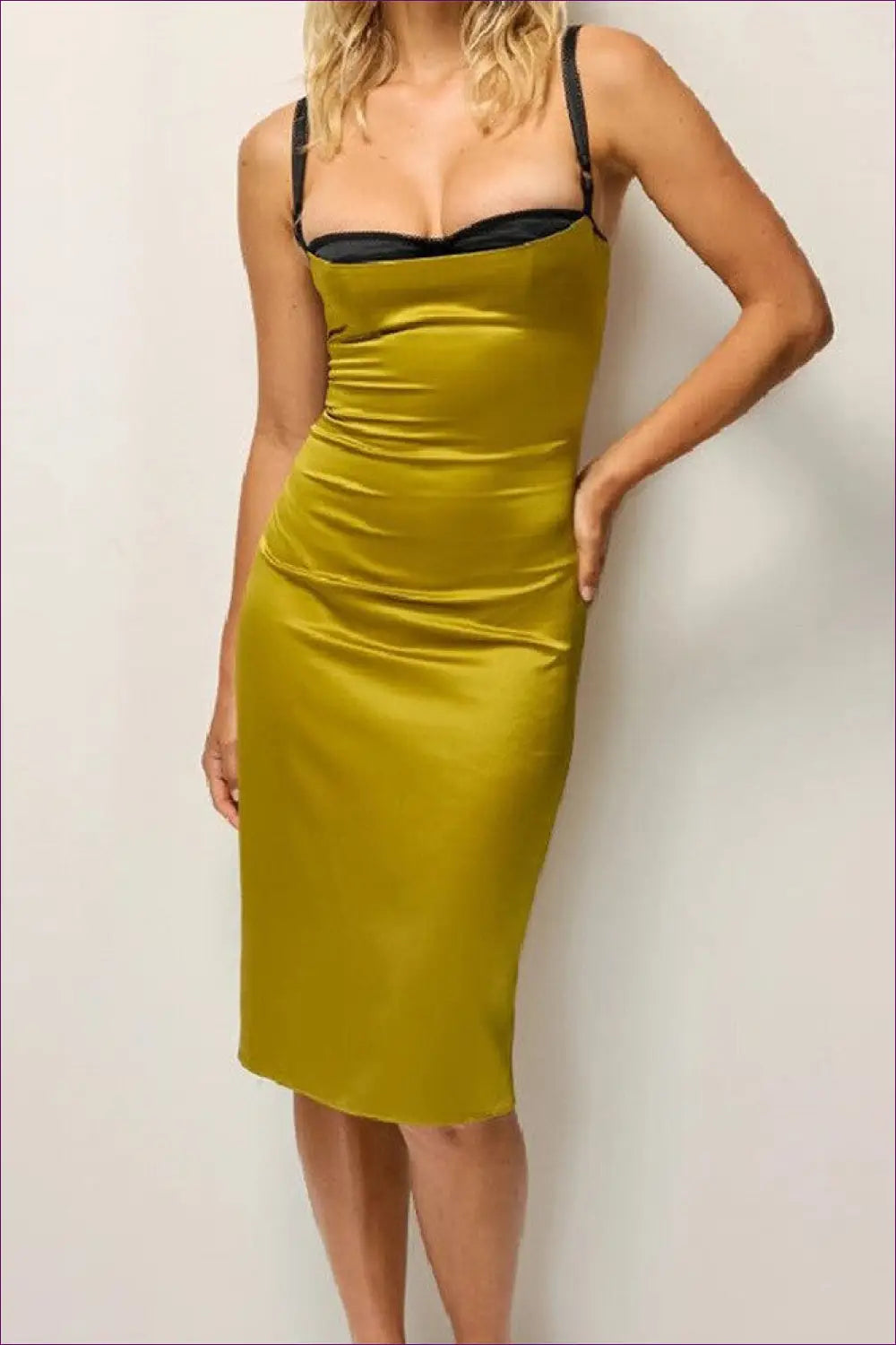 Colour Block Strappy Bodycon Midi Dress - Clubwear • just in • Jiajia