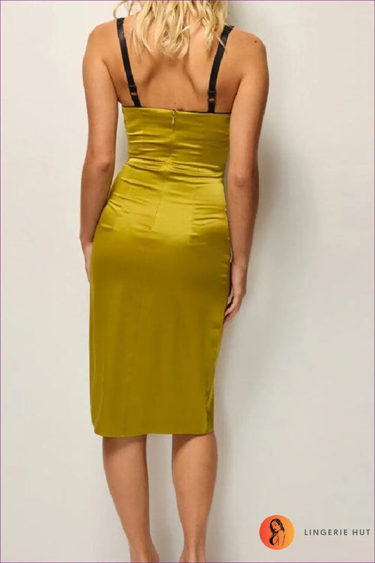 Colour Block Strappy Bodycon Midi Dress - Clubwear • just in • Jiajia