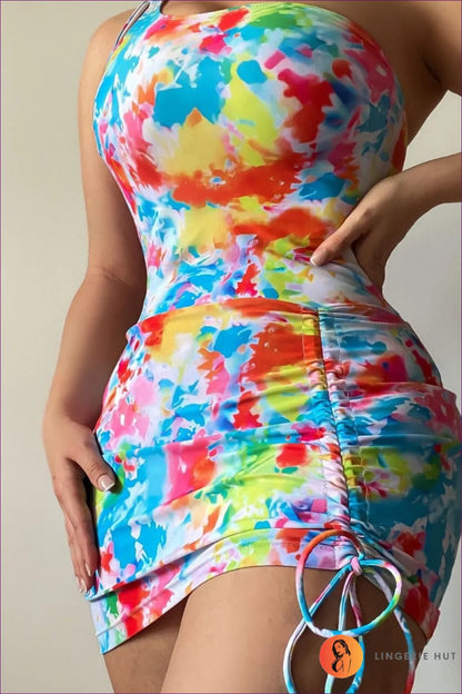 Colourful Tie-dye Bodycon Dress – Summer Glam