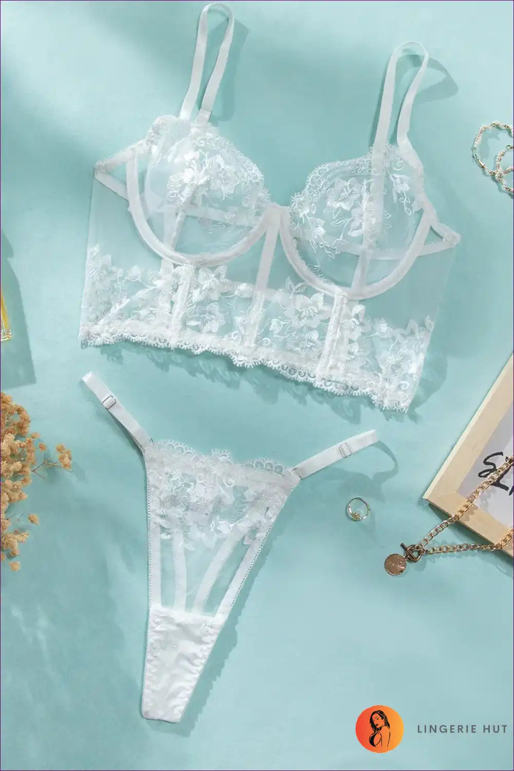 Corset Bra Set with Embroidery - Modern Boudoir Energy for Boudoir, Set, Corset, Date Night, Everyday