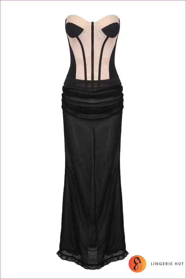 Corset Mesh Midi Dress - Understated Power Moves