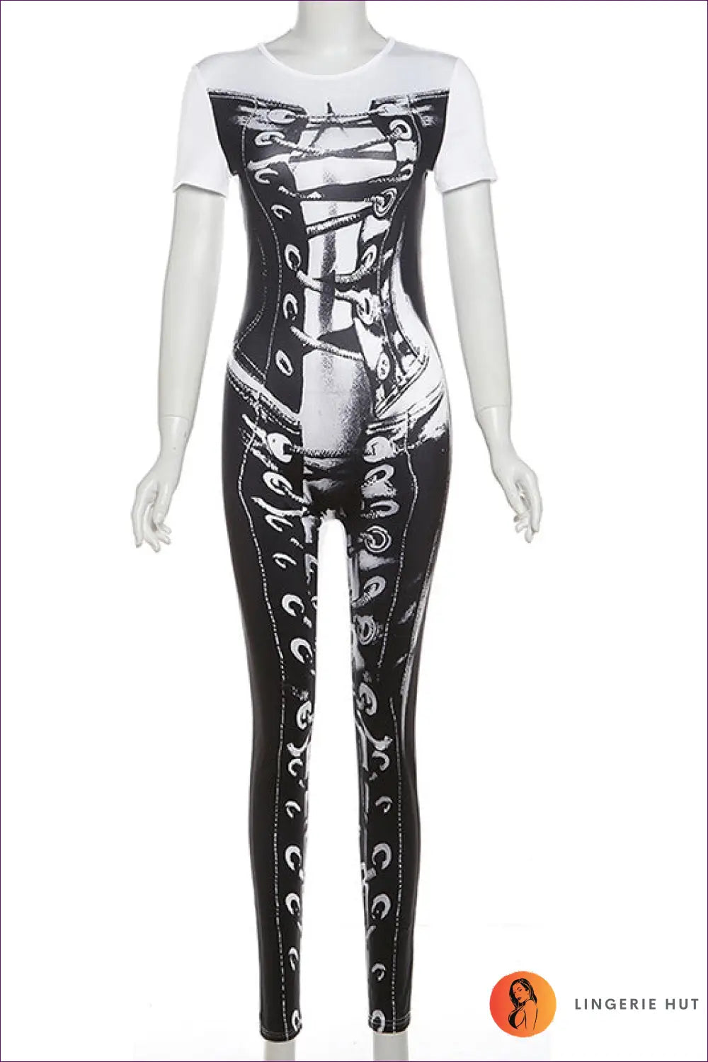 Corset-illusion Bodysuit Jumpsuit - Own the Night for Clubwear, Glamour, Jumpsuit, Night Out, Party