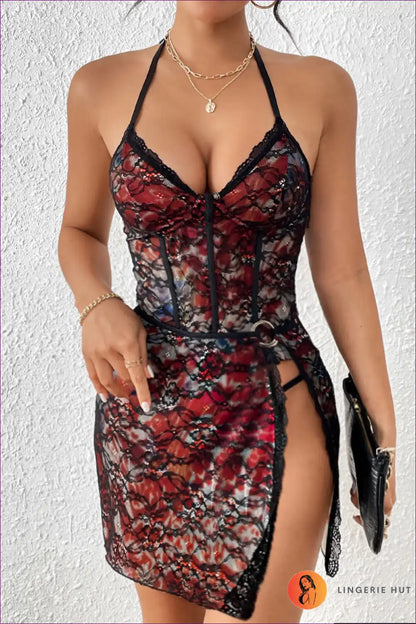 Corset Mini Dress with Lace Overlay - Nightclub Confidence Unlocked for Bodycon, Clubwear, Cutout, Date Night,
