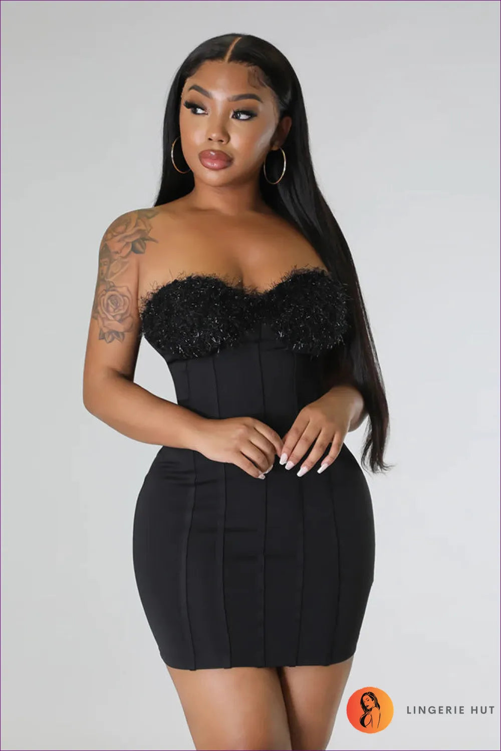 Make a Fashion Statement With Our Corset Two Piece Ribbed Dress. Flaunt Your Figure In This Form-flattering,