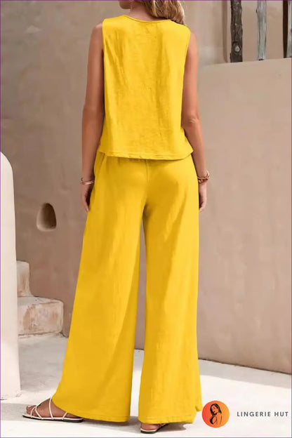 Cotton co Ord Set - Effortless Summer Ease - Outfit Sets - Lingerie Hut - Casual • Everyday • Loungewear