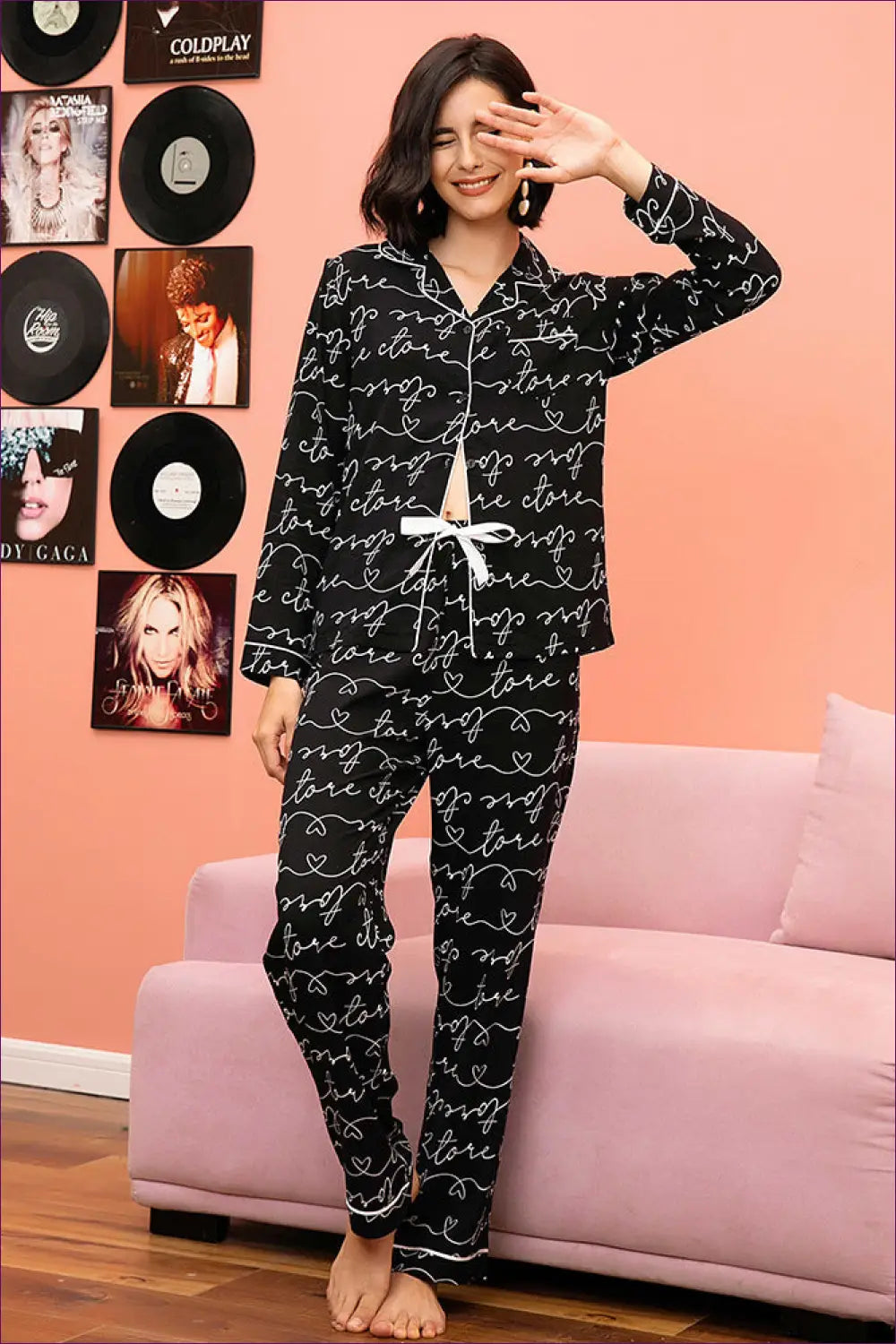 Cotton Striped Pyjama Set - Effortless Lounging Comfort - Sleepwear & Loungewear - Lingerie Hut - Autumn • Casual