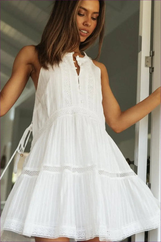 Cotton Sundress with Lace Detail - Summer Evenings Sorted - Dresses - Lingerie Hut - Boho • Casual • Dress • Everyday