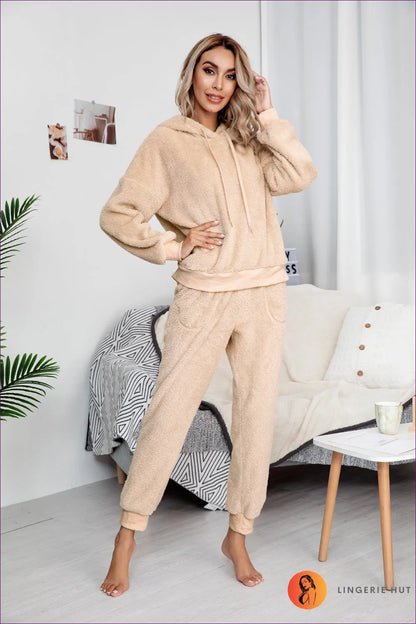 Stay Warm And Cozy In Our Fleece Hooded Pyjama Sets. Crafted For Comfort, They’ll Keep You Snug On Chilly