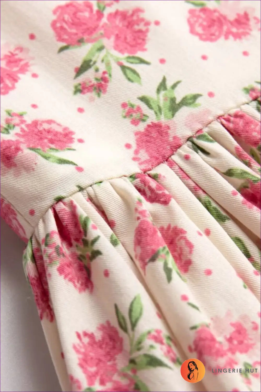 Cream Floral Off-shoulder Tiered Dress - A-line - Boho • Elegant • Everyday • Pullwind