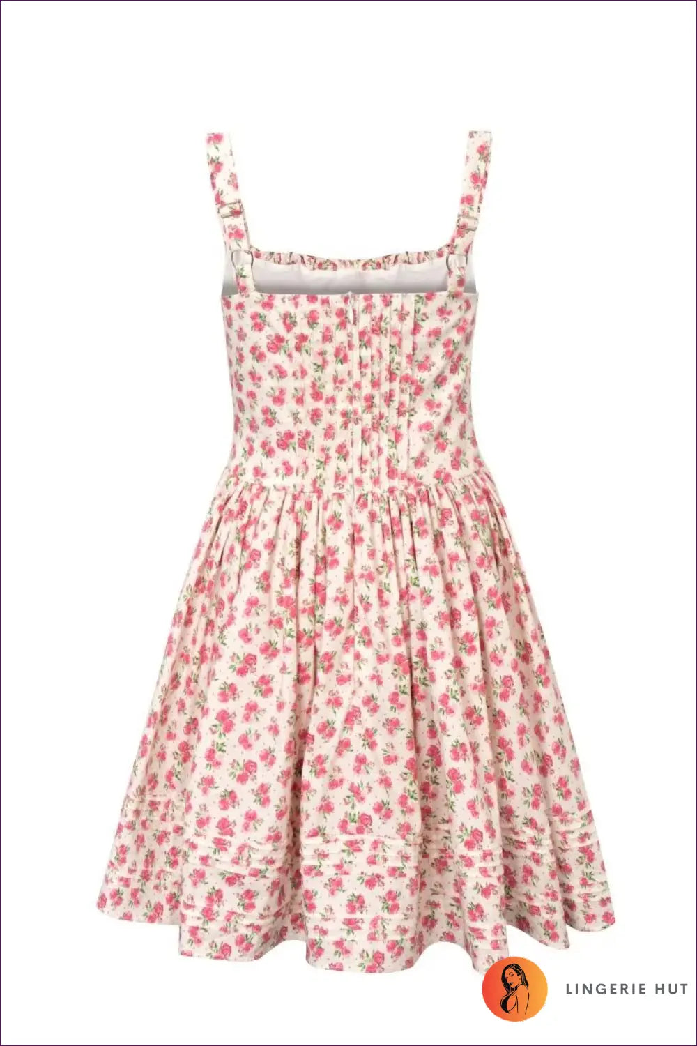 Cream Floral Off-shoulder Tiered Dress - A-line - Boho • Elegant • Everyday • Pullwind