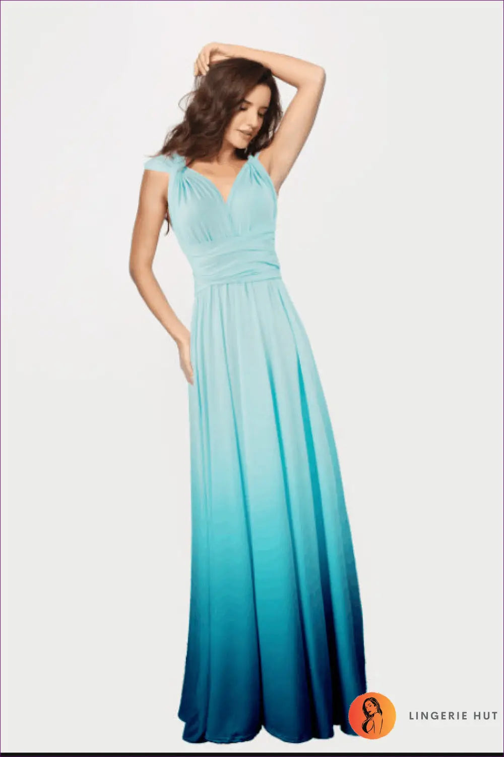 Crisscross Backless Maxi Dress - Celebration Glamour - s / Gradient Blue - Dresses - Lingerie Hut - Backless • Cutout