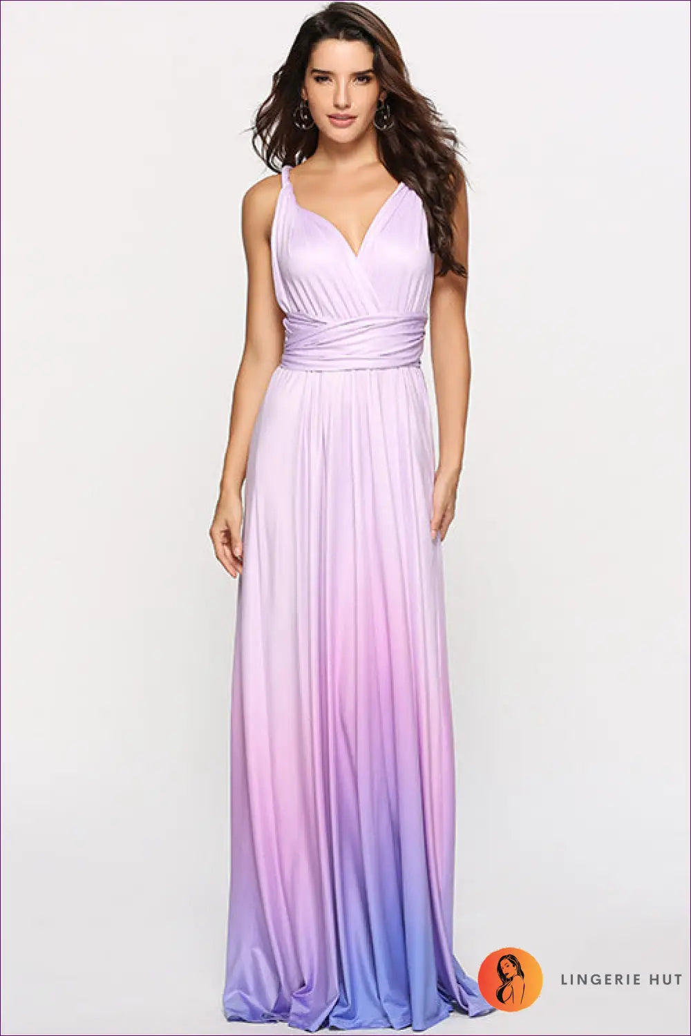 Crisscross Backless Maxi Dress - Celebration Glamour - s / Gradient Purple Color - Dresses - Lingerie Hut - Backless