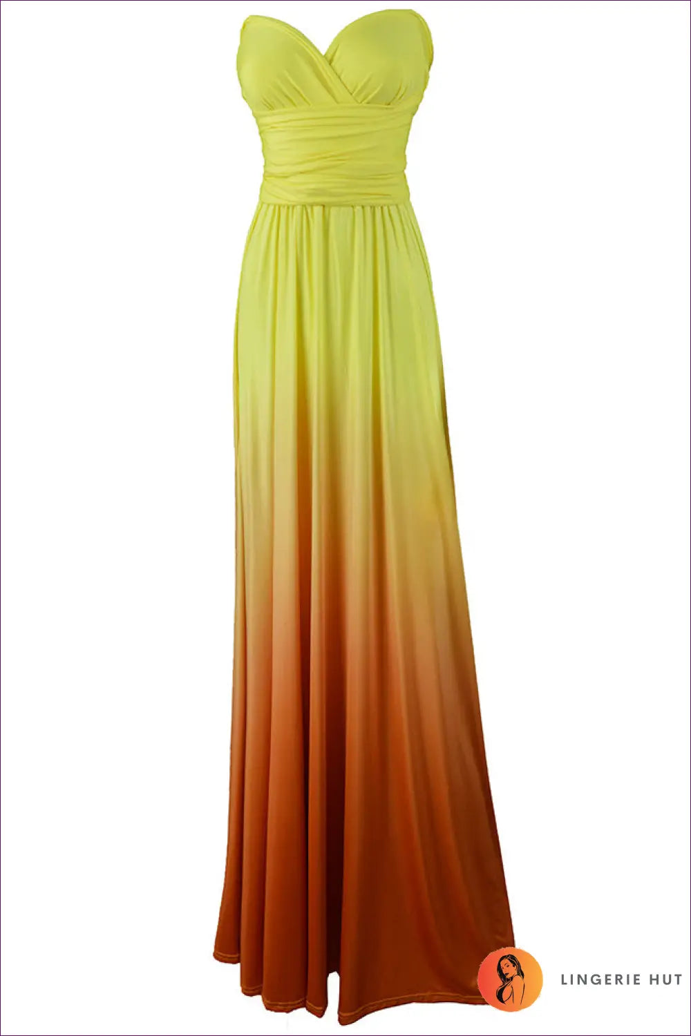 Crisscross Backless Maxi Dress - Celebration Glamour - s / Yellow Gradient - Dresses - Lingerie Hut - Backless • Cutout