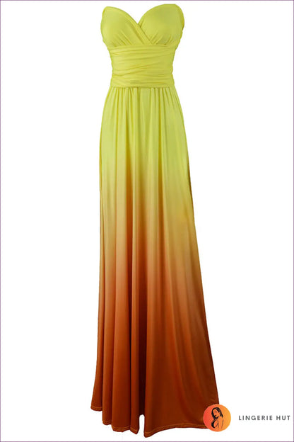 Crisscross Backless Maxi Dress - Celebration Glamour - s / Yellow Gradient - Dresses - Lingerie Hut - Backless • Cutout