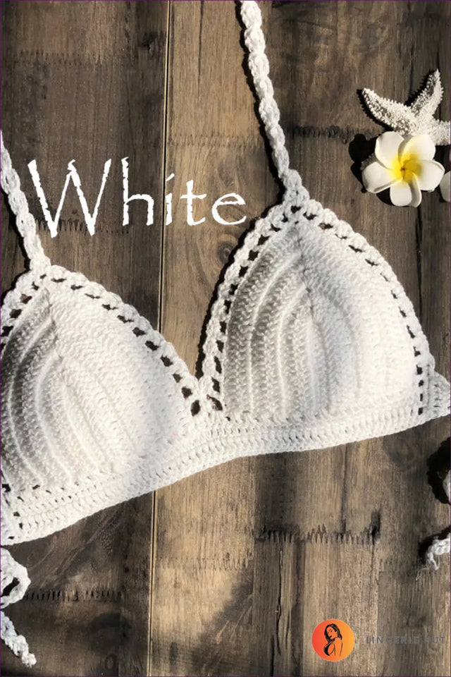 Crochet Bikini Set with Halter Top - Bohemian Escape