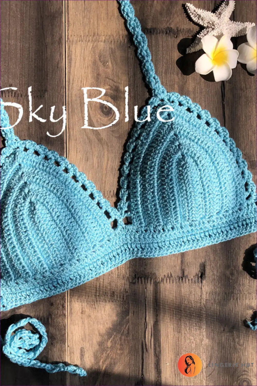 Crochet Bikini Set with Halter Top - Bohemian Escape - s / Skyblue - Lingerie Hut - Beachwear • Boho • Casual • Cotton