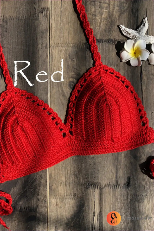 Crochet Bikini Set with Halter Top - Bohemian Escape