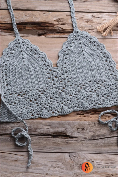 Crochet Bikini Set with Shell Trim - Boho Beach Mood - s / Lake Water Green Color - Lingerie Hut - Beachwear • Casual