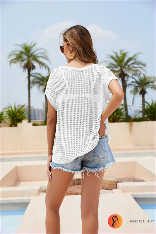 Crochet Boho Blouse Top - Effortless Summer Style - Shirts & Tops - Lingerie Hut - Beachwear • Casual