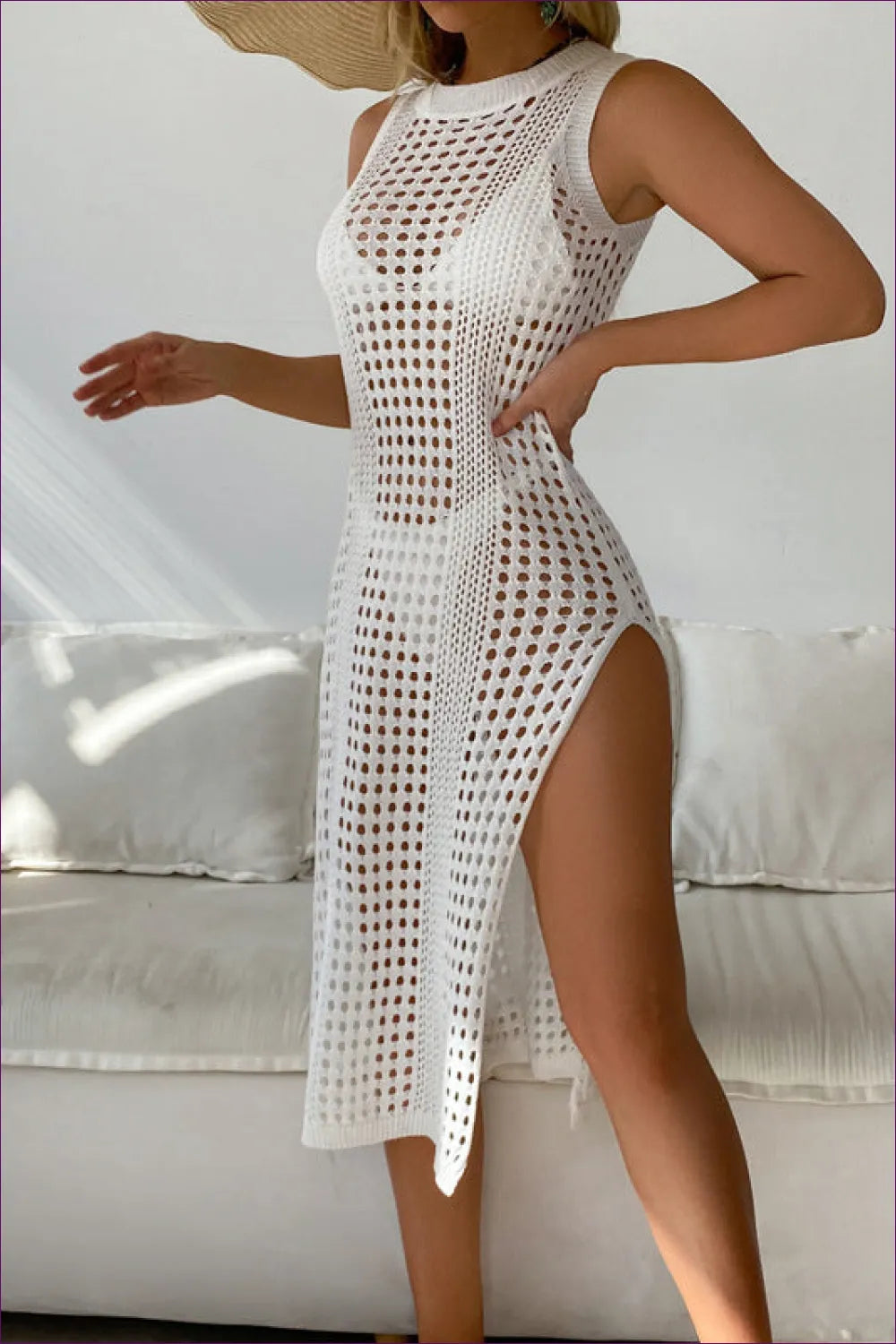 Crochet Cover-up Dress – Beachside Elegance