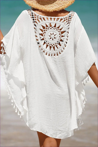 Crochet Tassel Beach Cover Up - Effortless Boho Summer Edit - Dresses - Lingerie Hut - Beachwear • Casual