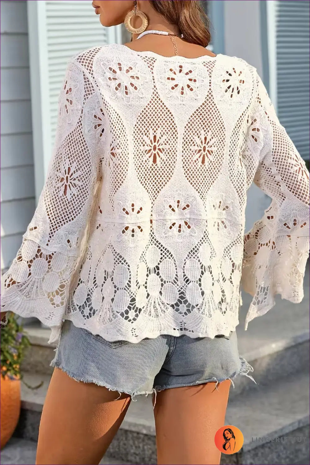 Crochet Top with Scalloped Hem - Bohemian Mornings - Lingerie Hut - Beachwear • Boho • Casual • Everyday