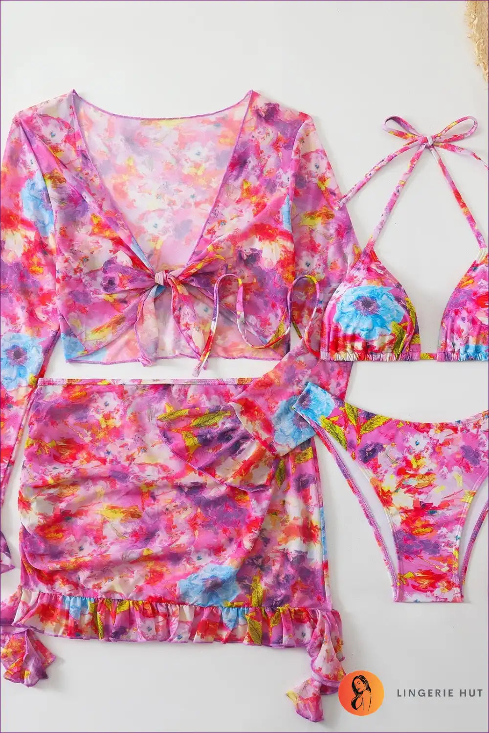 Crop Top with Ruffle Skirt Set - Festival Ready for A-line, Boho, Casual, co Ord,